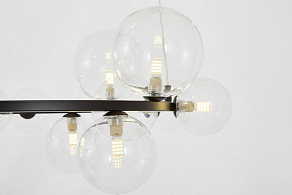 Подвесная люстра LUMINA DECO MERIDO LDP 7033-15 BK+CL