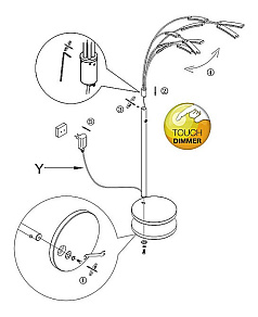 Торшер Globo Akazia 59221-5