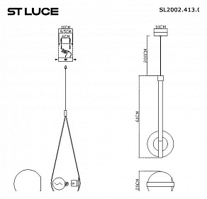 Подвесной светильник ST-Luce Moonbag SL2002.413.01