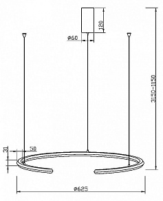 Подвесной светильник Maytoni Motion MOD276PL-L20B3K