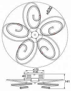 Потолочная люстра Freya Blossom FR6017CL-L60CH
