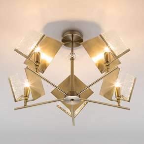 Подвесная люстра Eurosvet Rombo 60110/5 античная бронза