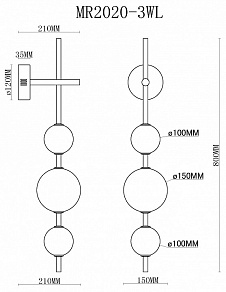 Бра MyFar Violla MR2020-3WL