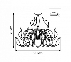 Люстра на штанге Lightstar Cigno Collo 751182