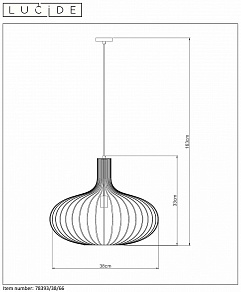 Подвесной светильник Lucide Merlina 78393/38/66