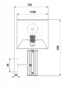 Бра Maytoni Maryland ARM526WL-01GR