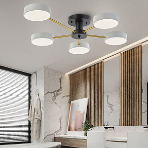 Потолочная люстра Arte Milano Ferrara 252006/5 Bk/Wh