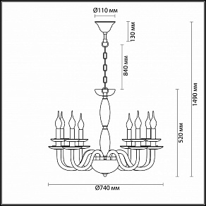 Подвесная люстра Odeon Light Capri 4188/8