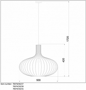 Подвесной светильник Lucide Manuela 78374/50/30