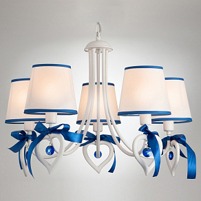 Подвесная люстра Eurosvet 60066 60066/5 белый/синий