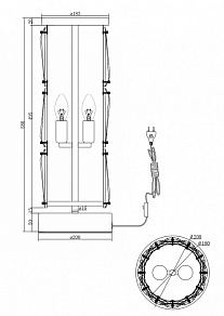 Настольная лампа декоративная Maytoni Puntes MOD043TL-02G