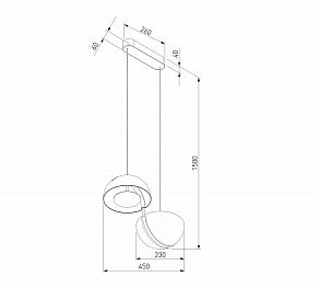 Подвесной светильник Eurosvet Emisfero 50083/2 LED золото