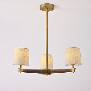 Люстра на штанге Imperiumloft Jorgenson Beige/Dark wood STAVRA01