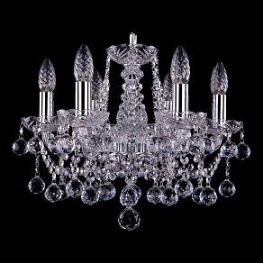 Подвесная люстра Bohemia Ivele Crystal 1413 1413/6/141/Ni/Balls