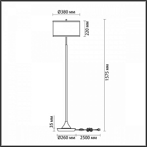Торшер Odeon Light Bergi 5064/2F