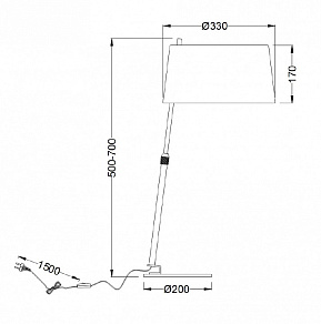 Настольная лампа декоративная Maytoni Bergamo MOD613TL-01B