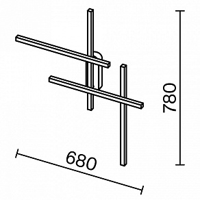 Накладной светильник Maytoni Halo MOD248WL-L24BK