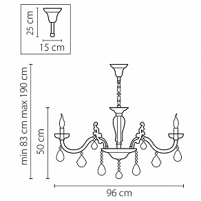 Подвесная люстра Osgona Artifici 719108