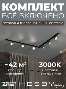 Комплект трековый Hesby Lighting Skylite №1 HSBL_kompl_S013_VL2B3K