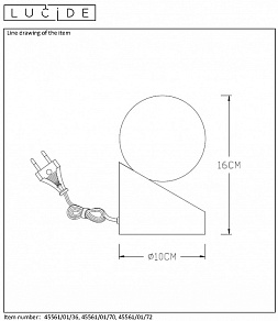 Настольная лампа декоративная Lucide Len 45561/01/70