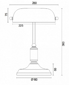 Настольная лампа офисная Maytoni Kiwi Z153-TL-01-BS