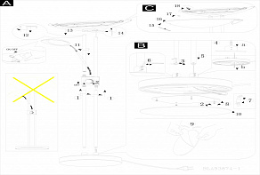 Торшер с подсветкой Eglo Baya LED 93874