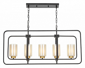 Подвесная люстра LUMINA DECO Indivia LDP 1238-5 BK+MD