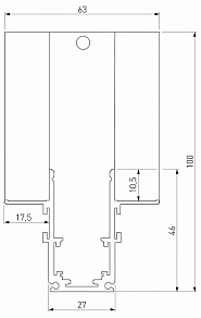 Соединитель угловой внутренний для треков встраиваемых Elektrostandard Slim Magnetic a067507