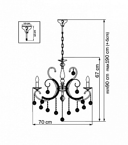 Подвесная люстра Osgona Elegante 708087