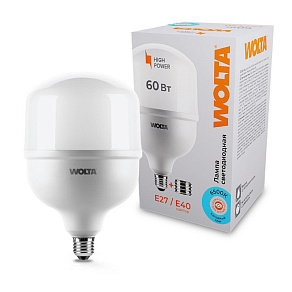 Лампа светодиодная Wolta  Е27/Е40 60Вт 6500K 25WHP60E27/40