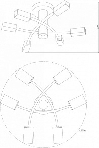 Люстра на штанге Moderli Lumi V1162-6C