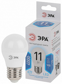 Лампа светодиодная Эра Стандарт E27 11Вт 4000K LED P45-11W-840-E27