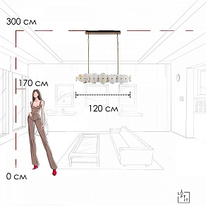 Подвесной светильник Loft it Alicante 10248/1200