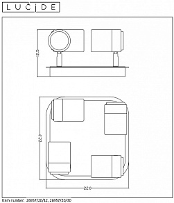 Спот Lucide Lennert 26957/20/12