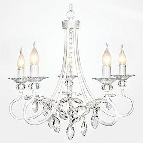 Подвесная люстра Eurosvet 60057 60057/5 белый с серебром