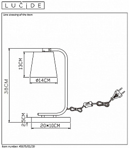Настольная лампа декоративная Lucide Cona 45675/01/30