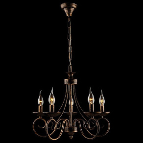 Подвесная люстра Eurosvet Provence 22404/5 черный с золотом