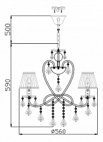 Подвесная люстра Maytoni Fantasia ARM015-05-N