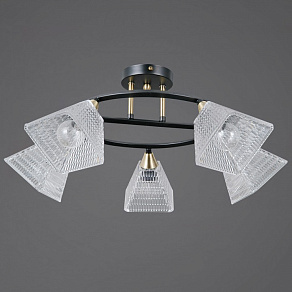 Люстра на штанге ILLUMICO IL0850 IL0850-5CSQ-25BKAB ELITE