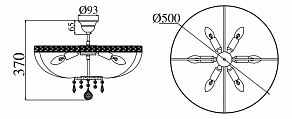 Люстра на штанге Maytoni Bella DIA750-PT50-WG