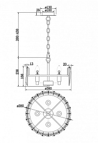 Подвесной светильник Maytoni Puntes MOD043PL-04G