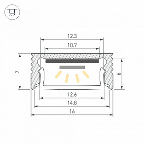 Профиль накладной Arlight SL 059785