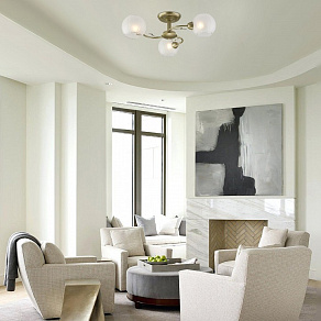 Люстра на штанге Eurosvet Jeanne 30146/3 перламутровое золото