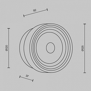 Накладной светильник Maytoni Olo MOD493WL-L6PTK2
