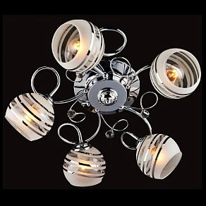 Потолочная люстра Eurosvet 9134 9134/5 хром/белый