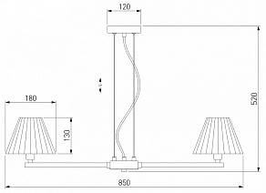 Подвесная люстра Eurosvet Peony 60136/8 хром/графит