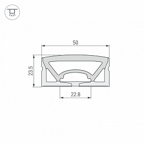 Профиль накладной гибкий Arlight WPH-FLEX 050136