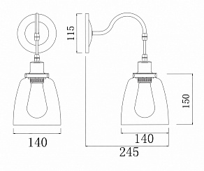 Бра Freya Louise FR4167-WL-01-BL