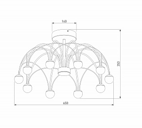 Люстра на штанге Eurosvet Ragno 90035/10 LED черный