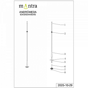 Подвесной светильник Mantra Andromeda 9345